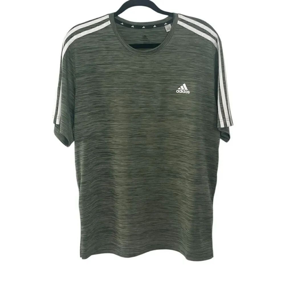 Adidas Primegreen Aeroready Men’s XL Green Short Sleeved Shirt Workout Running